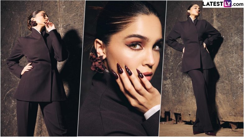 Sharvari Wagh Tries To Look Unique in Burgundy and Floral Look