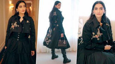 Sonam Kapoor's Stunning Biker Chic Look at Dior Spring-Summer at Paris Fashion Week Was 'Styled to Perfection' by 'Genius' Sister Rhea Kapoor (Watch BTS Video)