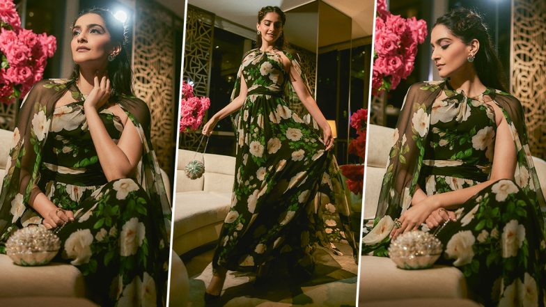 Sonam Kapoor Takes Internet by Storm in Exquisite Carolina Herrera Floral Dress, Actress Exudes Charm and Grace in Ensemble (View Pictures)