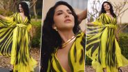 Sunny Leone Shines Bright in Chic Yellow Ensemble, Actress Makes Stunning Style Statement in Vibrant Outfit (Watch Video)