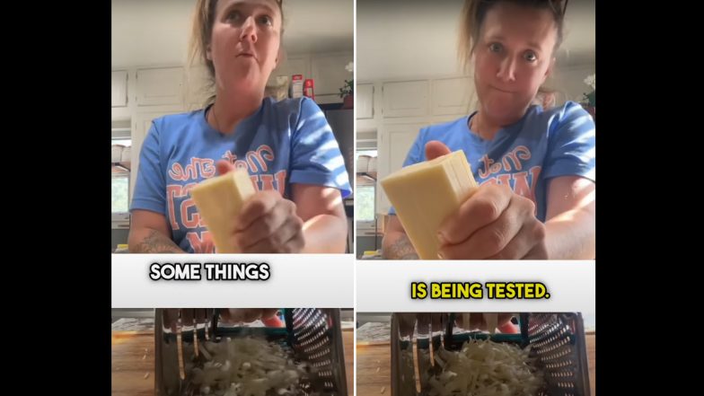 Have You Been Grating Cheese Wrong? TikToker Brenna Breedlove Reveals the Right Way To Grate Cheese, Easy Hack Goes Viral (Watch Video)