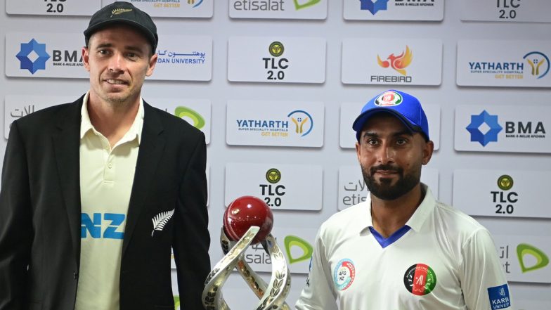 How To Watch Afghanistan vs New Zealand Free Live Streaming Online of One-Off Test 2024 Day 3? Get Telecast Details of AFG vs NZ Cricket Match on TV