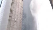 Times Tower Building Fire: Blaze Erupts at Times Building in Mumbai&rsquo;s Lower Parel, No Casualties Reported; Firefighting Operations Underway (Watch Video)