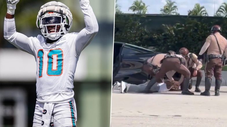 Tyreek Hill Arrested: Police Briefly Detain Miami Dolphins Star for Driving Violation Outside Hard Rock Stadium Ahead of NFL Match Against Jacksonville Jaguars (Watch Videos)