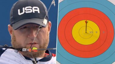 Paris Paralympics 2024: USA's Matt Stutzman Hits Jaw-Dropping 10-Pointer As His Final Shot To Defeat Finland's Jere Forsberg in Men's Compound Open Para-Archery Event Round of 16, Video Goes Viral