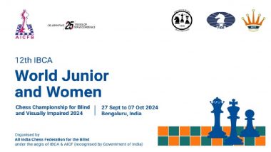 India Becomes First Asian Country As AICFB Set To Host 12th IBCA World Junior, Women Championships for Blind From September 28 to October 6 in Bengaluru (Watch Video)