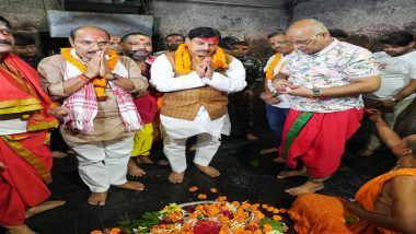 Madhya Pradesh CM Mohan Yadav Visits Baba Baidyanath Dham in Jharkhand’s Deogarh, Offers Prayers (See Pics and Video)