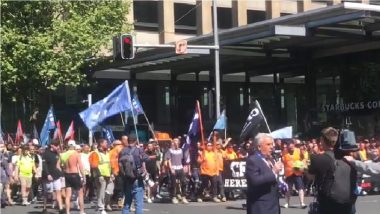 Australian Workers Protest Against Government Corruption Crackdown on Construction Union CFMEU