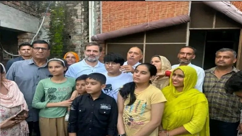 Rahul Gandhi Fulfils Promise, Pays Surprise Visit to Family of Amit Singh Whom He Met During US Trip (See Pics)