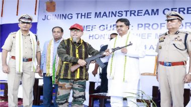 Tripura CM Manik Saha Declares State Insurgency Free After 584 Extremists of National Liberation Front of Tripura, All Tripura Tiger Force Surrender (See Pics)