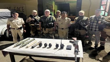 Manipur: Assam Rifles, State Police Seize Arms, Grenades, Ammunition in Joint Operation in Thoubal’s Tekcham Maning Ching Area (See Pics)