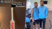 Virat Kohli Gifts His Bat to Akash Deep During Training Camp in Chennai Ahead of IND vs BAN Test Series, Team India Fast Bowler Shares Picture On Instagram