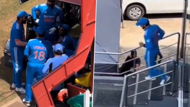 Virat Kohli Rushes Out of Dressing Room and Dances Upon Reaching Dugout, Unseen Video From IND vs SL ODI Series Goes Viral