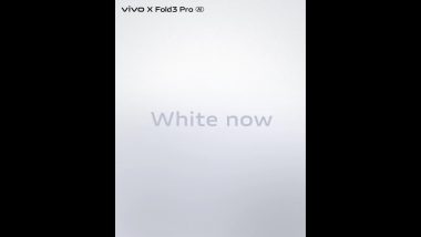 Vivo X Fold 3 Pro in Stunning White Colour Teased, Launching Soon in India (Watch Teaser Video)