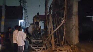 Delhi Building Collapse: 4 People Rescued As Roof of Under-Construction Building Collapses in Meer Vihar (Watch Video)