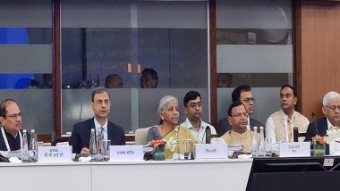 GST Council Meeting: Finance Minister Nirmala Sitharaman Sets Up Group of Ministers on Reducing GST on Life and Health Insurance; Cuts Rate on Cancer Drugs and Namkeens