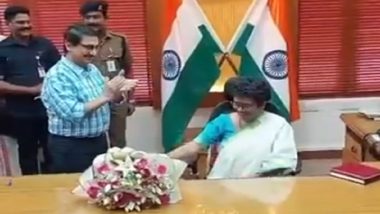 IAS Sarada Murlidharan Takes Over Post of Kerala Chief Secretary, Succeeding Her IAS Husband Dr V Venu, Video of Formal Handover Ceremony Surfaces