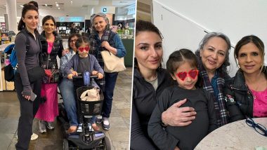 Soha Ali Khan Enjoys Family Vacation in London With Mother Sharmila Tagore, Daughter Inaaya and Sister Saba Pataudi (View Pics)