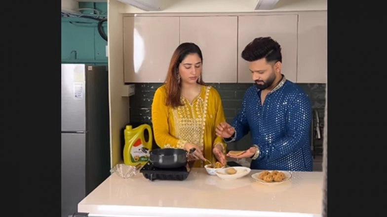 Ganesh Chaturthi 2024: Singer Rahul Vaidya and Wife Disha Parmar Prep for Festivities with Traditional ‘Modak’ Making"