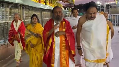 Sri Sri Ravi Shankar Visits Tirupati Temple To Seek Blessings From Lord Venkateswara