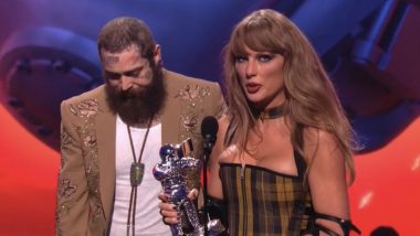 MTV VMAs 2024: Taylor Swift and Post Malone Win Best Collaboration, Swift Pays Tribute to 9/11 Victims in Emotional Speech (Watch Video)