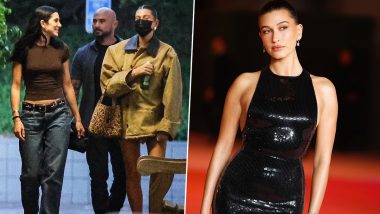 Hailey Bieber Makes First Public Appearance With Kylie Jenner in Los Angeles After Welcoming Baby Boy Jack Blues Bieber (View Pics)