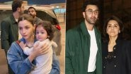 Neetu Kapoor Joins Ranbir Kapoor, Alia Bhatt and Baby Raha at Mumbai Airport; Raha&rsquo;s Adorable Interaction With Her Dadi Wins Hearts (Watch Video)