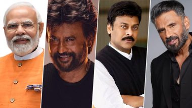 PM Narendra Modi Birthday: Rajinikanth, Chiranjeevi, and Other Celebrities Send Warm Wishes for Health and Happiness