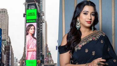 Shreya Ghoshal Becomes First Indian Artist Named Spotify Equal Global Ambassador, Shines on Times Square (View Pics)