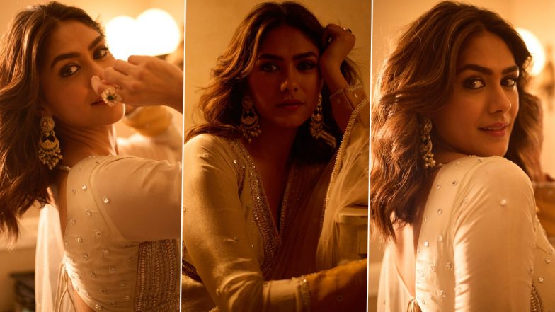 Mrunal Thakur Dazzles in Traditional Anarkali Suit, Blending Modern Elegance With Classic Charm (View Pics)