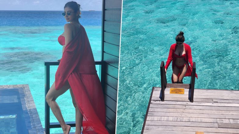 Mouni Roy Enjoys Pre-Birthday Celebrations in Maldives With Hubby Suraj Nambiar and Friends (View Pics)