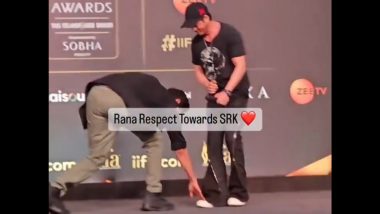 IIFA 2024 Pre-Event: Rana Daggubati Touches Shah Rukh Khan and Karan Johar’s Feet in a Heartwarming Gesture (Watch Video)