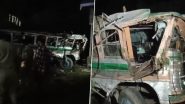 Jammu and Kashmir Road Accident: 3 BSF Personnel Dead, 9 Injured As Bus Carrying Jawans for Election Duty Falls Into Gorge in Budgam (Watch Video)