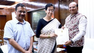 Arvind Kejriwal Tenders Resignation to Delhi LG VK Saxena, AAP Leader Atishi Stakes Claim To Form New Government (See Pics)