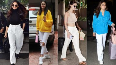 Deepika Padukone, Alia Bhatt & Other Bollywood Actresses' Stylish Take on White Bottoms (View Pics)