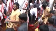 Tirupati Laddu Prasadam Controversy: AP Deputy CM Pawan Kalyan Arrives in Vijayawada&rsquo;s Kanaka Durga Temple as Part of His 11-Day &lsquo;Prayaschitta Diksha&rsquo; (Watch Video)