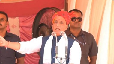 Ready To Start Dialogue With Pakistan if It Stops Supporting Terrorism in Jammu and Kashmir, Says Defence Minister Rajnath Singh at Rally in Banihal