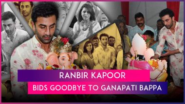 Ranbir Kapoor With Mother Neetu Kapoor Perform Ganesh Visarjan Puja As They Bid Farewell To Ganapati Bappa