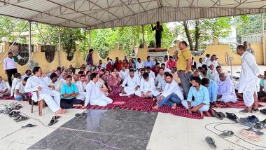 Caste-Based Survey: RJD Holds State-Wide One-Day Sit-In Protest Demanding Nationwide Caste Census (See Pics and Video)