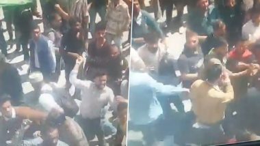 Sanjauli Mosque Controversy: Shimla Police Release CCTV of Anti-Mosque Protestors Pelting Stones; 6 Cops Injured, 8 FIRs Registered (Watch Video)