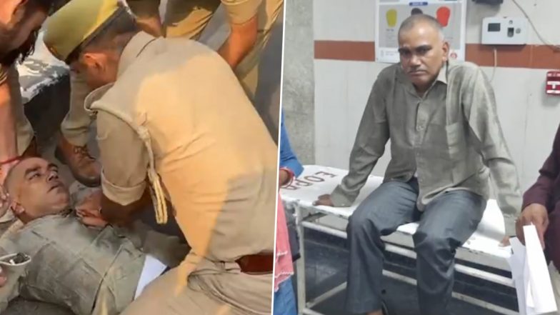 Lucknow: Man Suffers Heart Attack After Bike Skids on Road, UP Police Constable Saves His Life by Performing CPR (Watch Video)