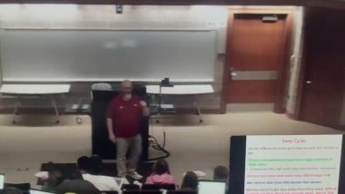 US: University of Kansas Places Professor on Administrative Leave After His Comments Against Non-Voters of Kamala Harris in Class Goes Viral (Watch Video)