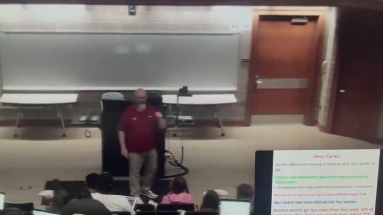 US: University of Kansas Places Professor on Administrative Leave After His Comments Against Non-Voters of Kamala Harris in Class Goes Viral (Watch Video)