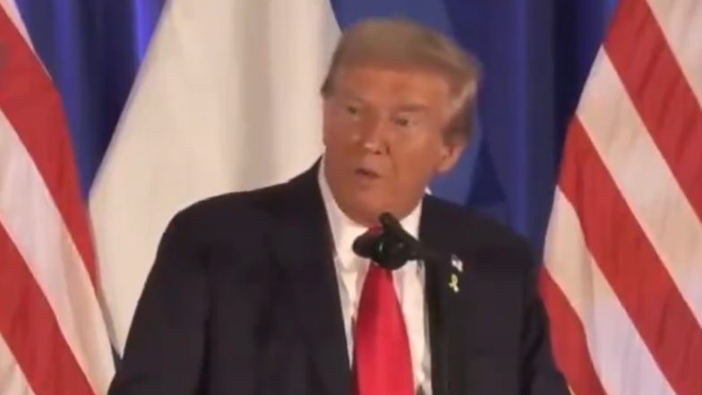 'Remove the Jew-Haters': Donald Trump Promises Action Against Antisemitism if Re-Elected at Miami Event (Watch Video)