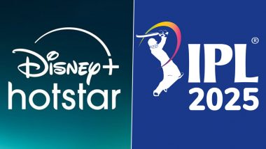 Hotstar to Provide IPL 2025 Live Streaming With Disney-Reliance Merger Preferring Removal of Major Live Sporting Events From Jio Cinema: Report