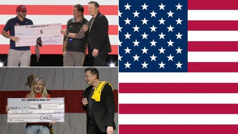 Elon Musk Gives USD 1 Million to Two Residents of Pennsylvania, Says Voters Can Be of Any Political Party and They Do Not Even Have To Vote (Watch Video)