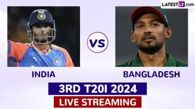 India vs Bangladesh Free Live Streaming Online, 3rd T20I 2024: How To Watch IND vs BAN Cricket Match Live Telecast on TV?