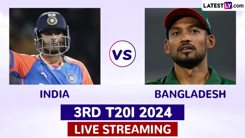 Where to Watch Live Telecast of India vs Bangladesh 3rd T20I 2024?