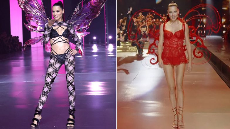 Adriana Lima’s Triumphant Return at Victoria’s Secret Fashion Show 2024 Is Unmissable! Brazilian Supermodel Walks the Runway in 2 Different Angelic Looks (See Pics and Videos)