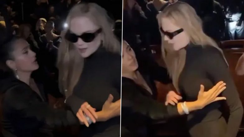 ‘Don’t Touch Me’: Nicole Kidman Pushes Salma Hayek’s Hand Away at Paris Fashion Week; Video Goes Viral – WATCH